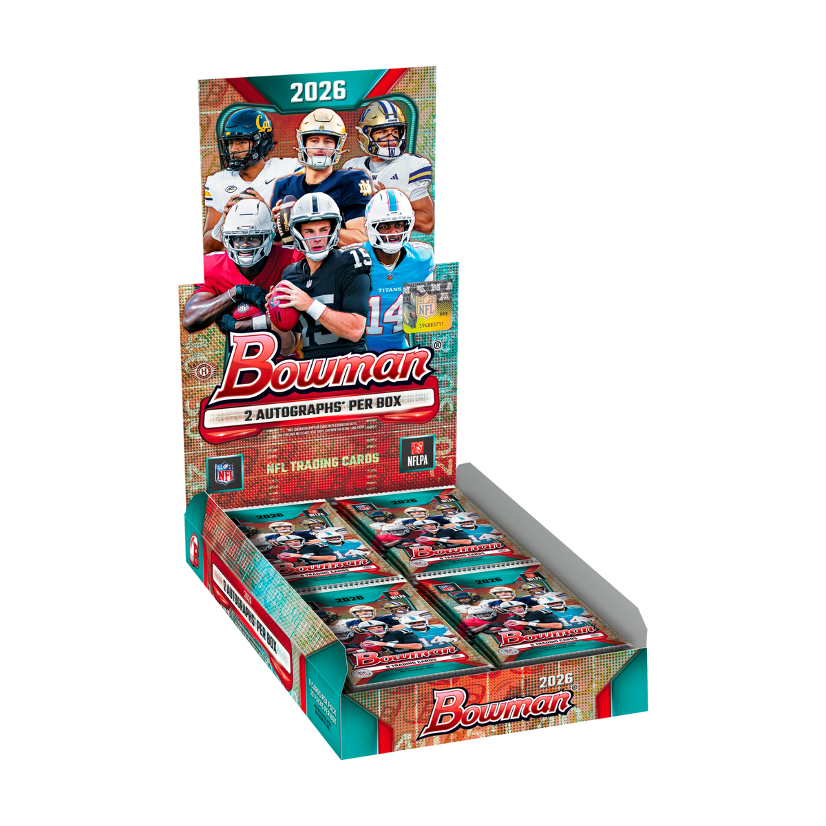 2026 BOWMAN FOOTBALL HOBBY 4-BOX PYT #6 (BOXES 9-12)