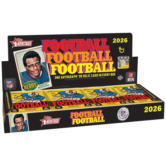 2026 TOPPS HERITAGE FOOTBALL HOBBY 3-BOX PYT #4 (BOXES 10-12)